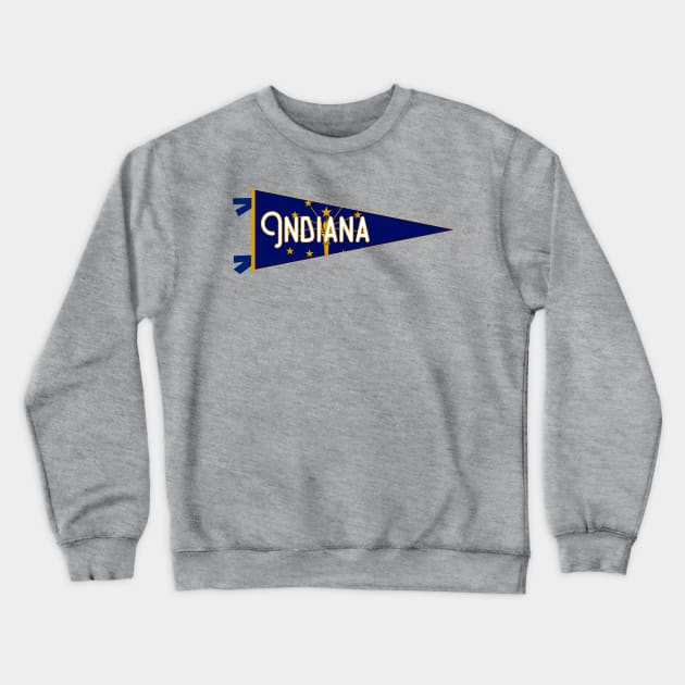 Indiana Flag Pennant Crewneck Sweatshirt by zsonn